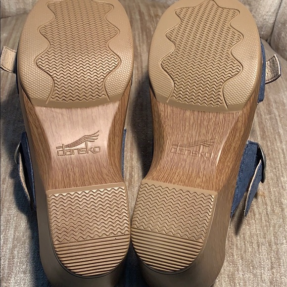 NWOT Dansko denim leather adjustable sandals EC - Picture 10 of 16
